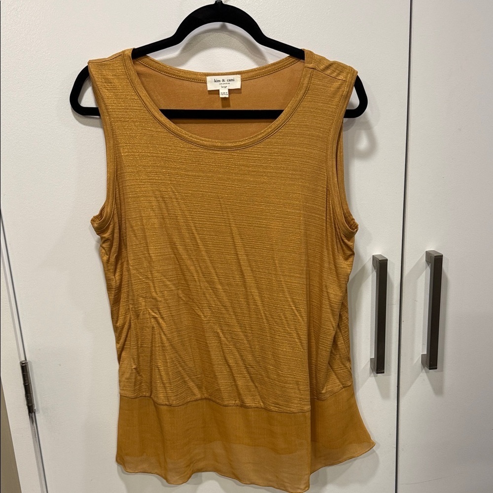 Kim & Cami Mustard Sleeveless Tank Top